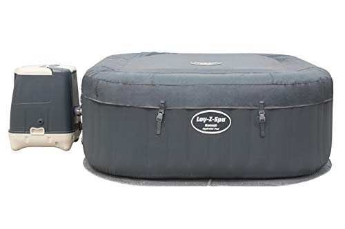 Bestway Lay-Z-Spa Hawaii HydroJet Pro, selbstaufblasender Whirlpool grau, eckig, 180x180x71 cm