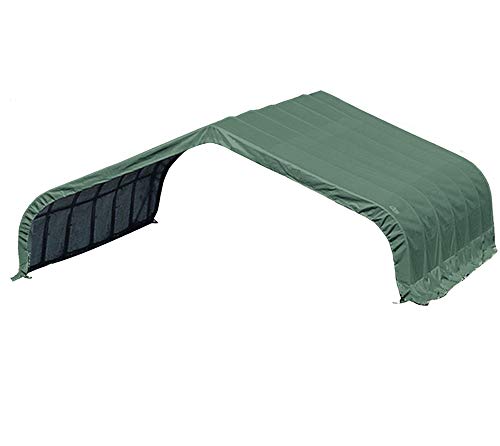 ShelterLogic Folien Weidezelt Zeltgarage Run-In-Shed | Grün | 730x670x380 cm