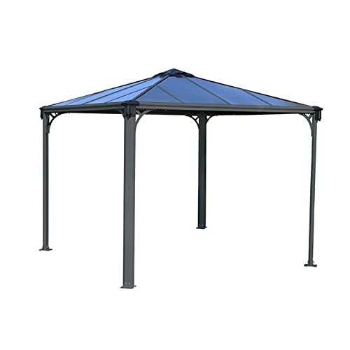 Palram Canopia Palermo 3600 Gartenpavillon: Hchst Widerstandsfhig, Hardtop Pavillon Robuste Aluminiumkonstruktion Mit Dach Aus Polycarbonat. Ideal Als Freistehende Berdachung, 360x360x295 cm, Grau