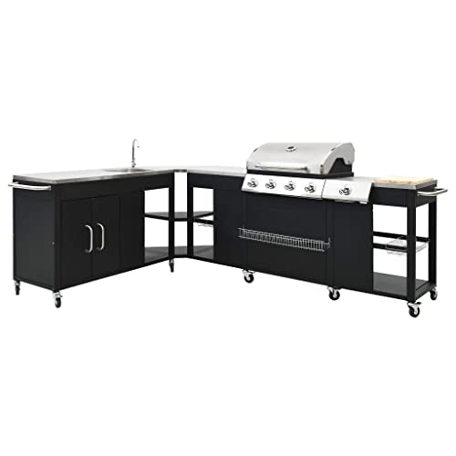 vidaXL Grillwagen BBQ