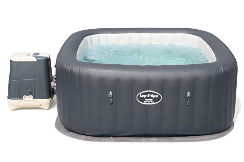 Bestway Lay-Z-Spa Hawaii HydroJet Pro, selbstaufblasender Whirlpool grau, eckig, 180x180x71 cm