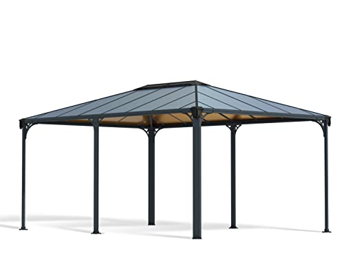 Palram Canopia Martinique 5000 Gartenpavillon: 10 Jahre Garantie. Höchst widerstandsfähig, Hardtop Pavillon 492 x359 cm. Robuste Aluminiumkonstruktion mit Dach aus Polycarbonat.