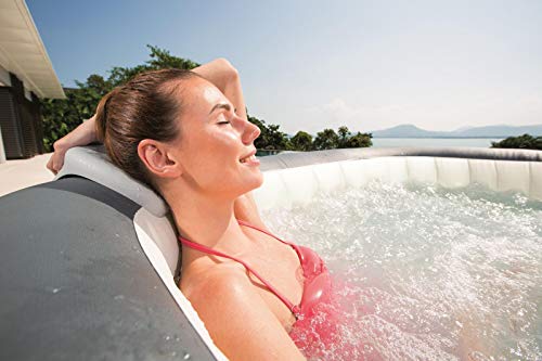 Bestway Lay-Z-Spa Hawaii HydroJet Pro, selbstaufblasender Whirlpool grau, eckig, 180x180x71 cm