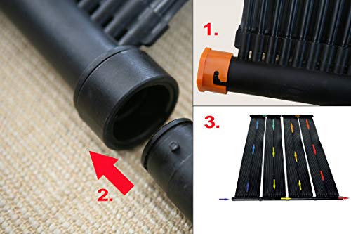 Steinbach Solarkollektor Compact – 049128 – Hochwertige LDPE Kollektoren für Pools bis 40.000 l – Auch für Salzwasser geeignet – 600 x 140 cm, Schwarz