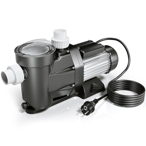 Wiltec Poolpumpe 33600 l/h 1500 W Schwimmbadpumpe Filterpumpe Umwälzpumpe