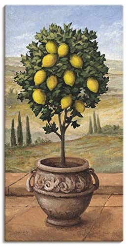 ARTLAND Wanddeko Leinwand Bilder Wandbild 75x150 cm Pflanzen- & Blumen Bäume Obstbaum T4MN