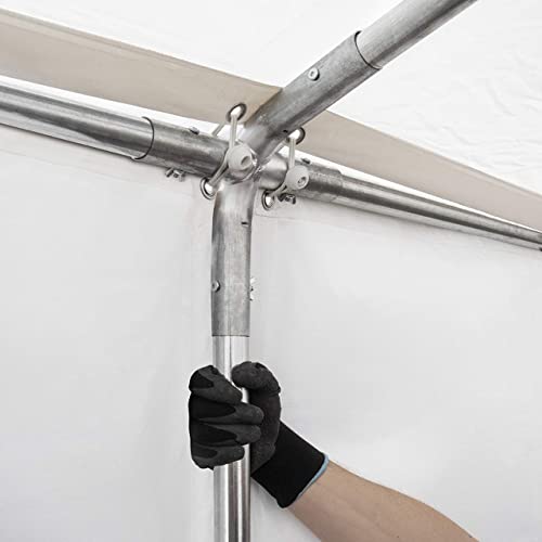 TOOLPORT Lagerzelt 3x4 m Zelthalle Unterstand Weidezelt PVC Plane 700 N wasserdicht in weiß