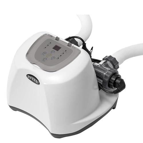 Intex 26670 – Krystal Clear Salzwassersystem, für Filterpumpe 2650-12112 L/h, für kleine Pools bis zu 56800 L, Kunststoff, Weiß