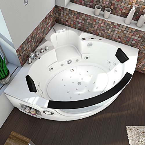 Whirlpool Pool Badewanne Eckwanne Wanne A1506H-ALL 152x152cm Reinigungsfunktion, Selfclean:aktive Schlauch-Reinigung +90.-EUR