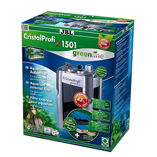 JBL CristalProfi e 1501 greenline 60212 Außenfilter für Aquarien von 160 - 600 Litern