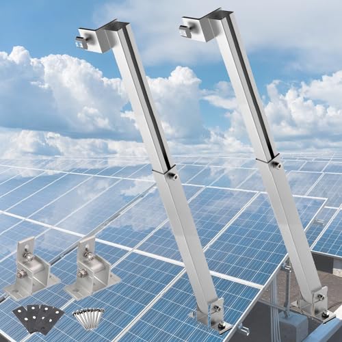 Solarmodul Dachhalterung Befestigung Montage Aufständerung Schrägdach Ziegeldach, Solarpanel Montage 0-40° Individuell Verstellbar Flachdach Befestigung, Photovoltaik-Befestigungsmittel 1 Paar