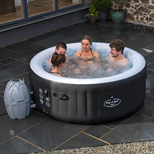 Lay-Z-Spa Miami AirJet (180x66 cm), aufblasbarer Whirlpool für bis zu 4 Personen, rund