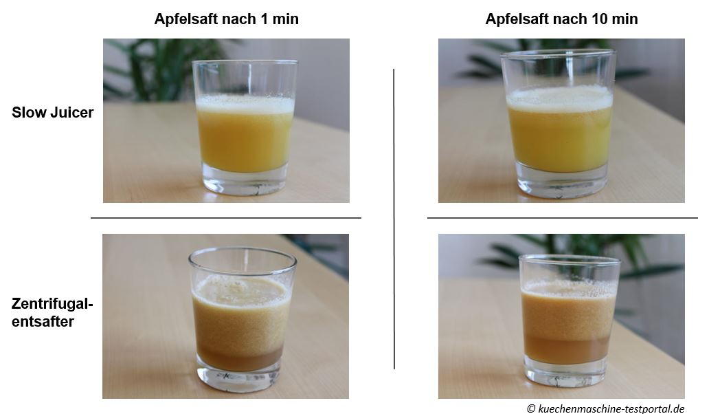 Entsafter Test - Saftqualität von Slow Juicer und Zentrifugalentsafter im Vergleich