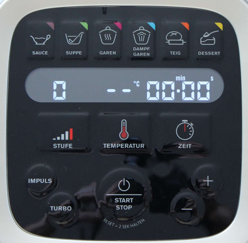 Bedienfeld des Krups Prep & Cook Modells Bedienfeld des Krups Prep & Cook Modells