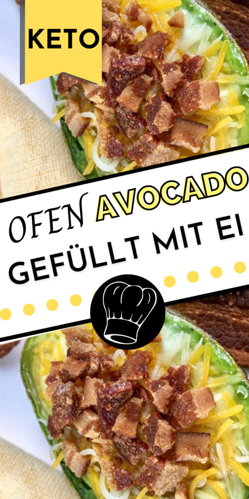 Gebackenes Avocado gefüllt mit Ei Keto-Rezept