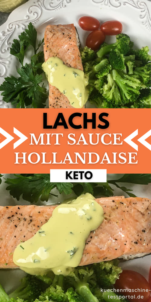 Gebratener Lachs mit Sauce Hollandaise KETO Gericht