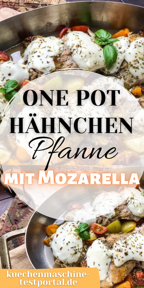 Keto One-Pot-Hähnchen-Pfanne mit Mozarella