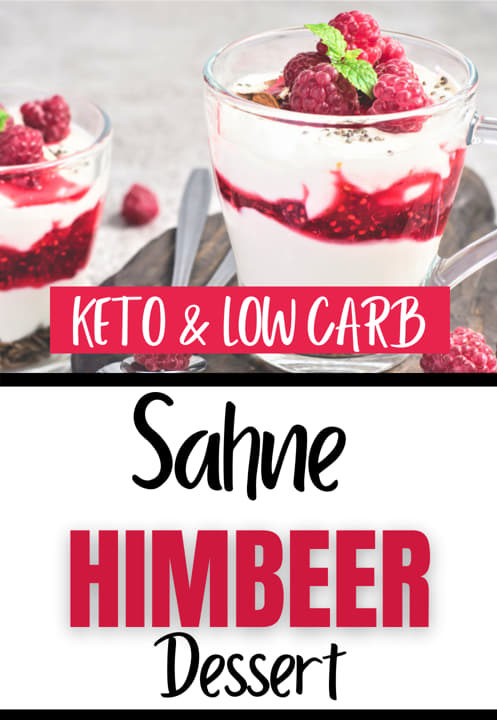  ​Himbeer-Sahne Keto-Dessert Low Carb