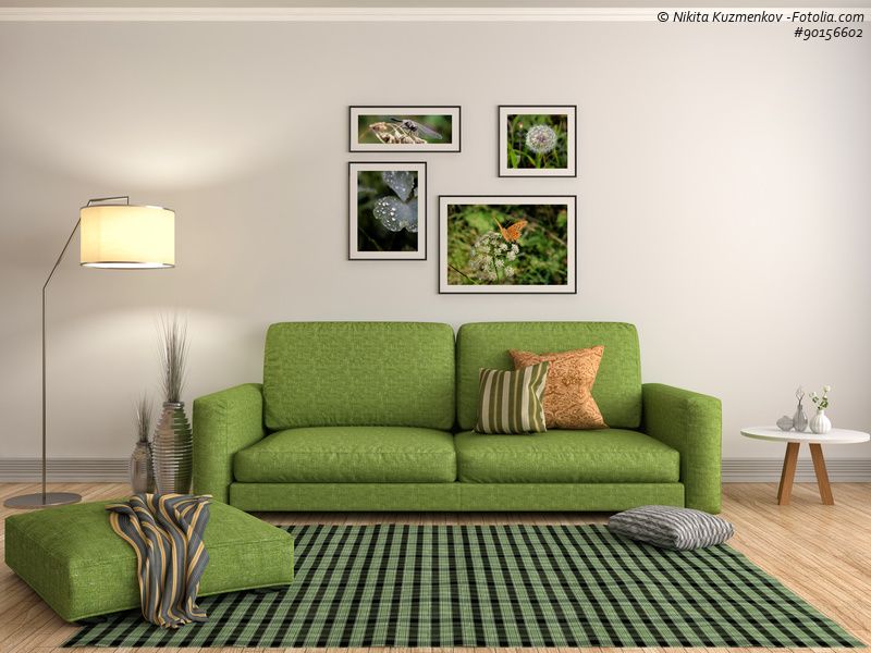 Sofa Grün - Wohnzimmer natürlich