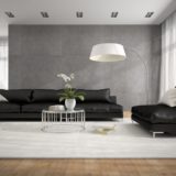 Wohnzimmer_Idee_Italienischer_Stil_Ledersofa_schwarz
