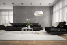 Wohnzimmer_Idee_Italienischer_Stil_Ledersofa_schwarz