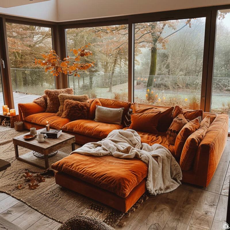 20+ Stilvolle Wohnzimmer-Ideen mit Cognac – Warme Eleganz modern ...