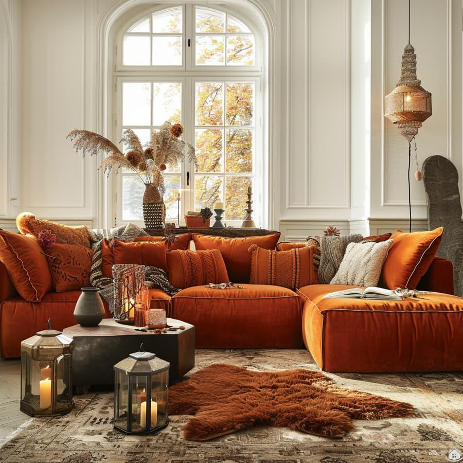 20+ Stilvolle Wohnzimmer-Ideen mit Cognac – Warme Eleganz modern ...