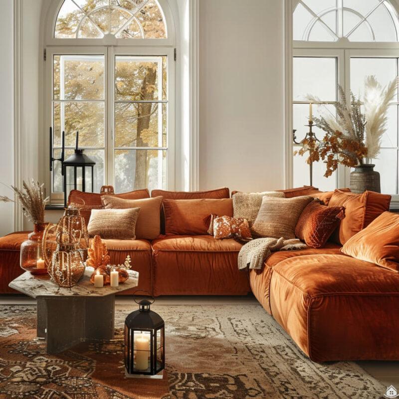 20+ Stilvolle Wohnzimmer-Ideen mit Cognac – Warme Eleganz modern ...