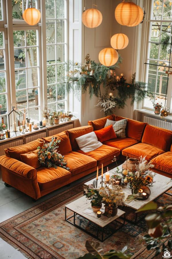 20+ Stilvolle Wohnzimmer-Ideen mit Cognac – Warme Eleganz modern ...