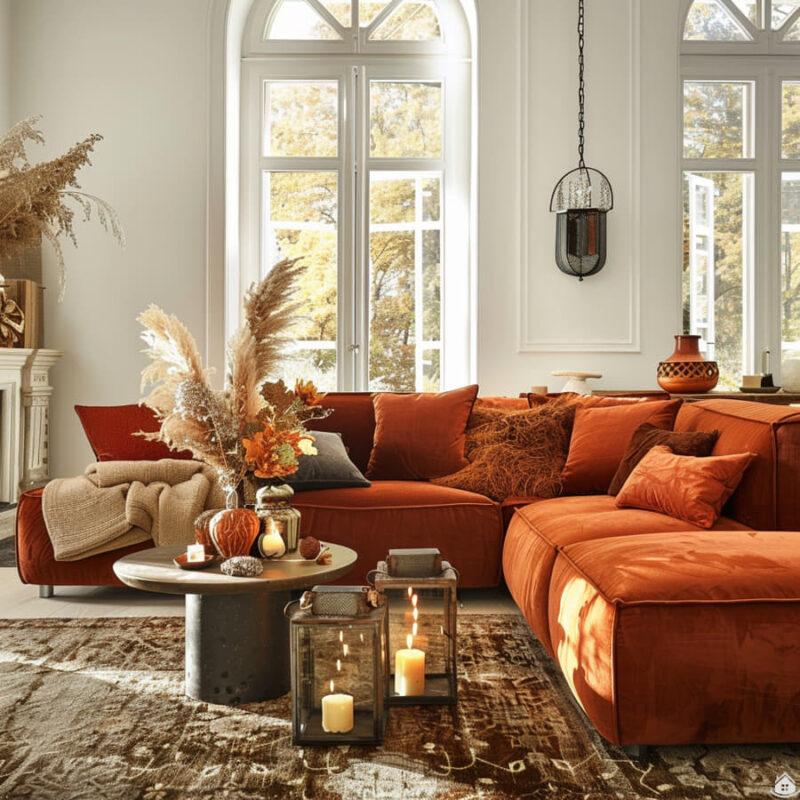 20+ Stilvolle Wohnzimmer-Ideen mit Cognac – Warme Eleganz modern ...
