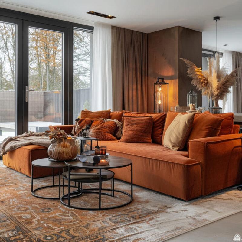 20+ Stilvolle Wohnzimmer-Ideen mit Cognac – Warme Eleganz modern ...