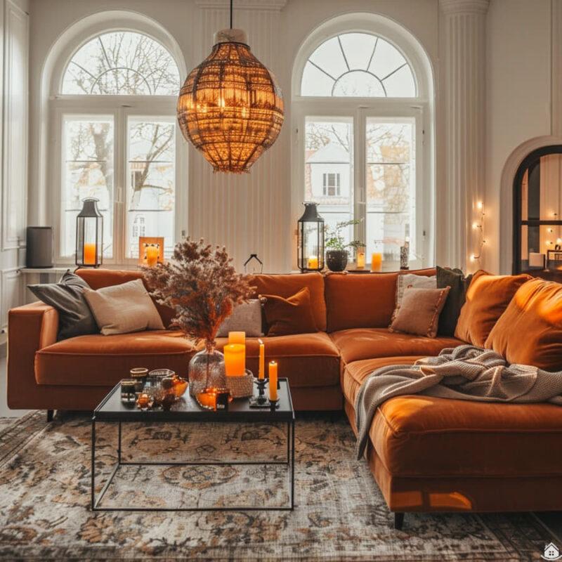 20+ Stilvolle Wohnzimmer-Ideen mit Cognac – Warme Eleganz modern ...