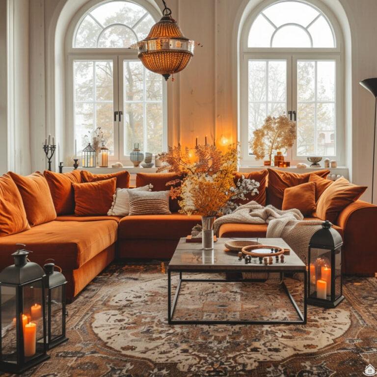 20+ Stilvolle Wohnzimmer-Ideen mit Cognac – Warme Eleganz modern ...