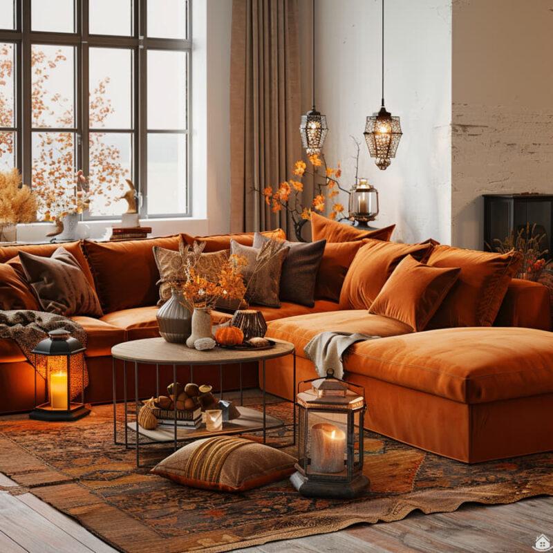 20+ Stilvolle Wohnzimmer-Ideen mit Cognac – Warme Eleganz modern ...