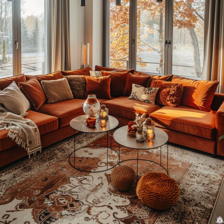 20+ Stilvolle Wohnzimmer-Ideen mit Cognac – Warme Eleganz modern ...