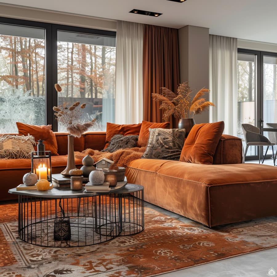 20+ Stilvolle Wohnzimmer-Ideen mit Cognac – Warme Eleganz modern ...