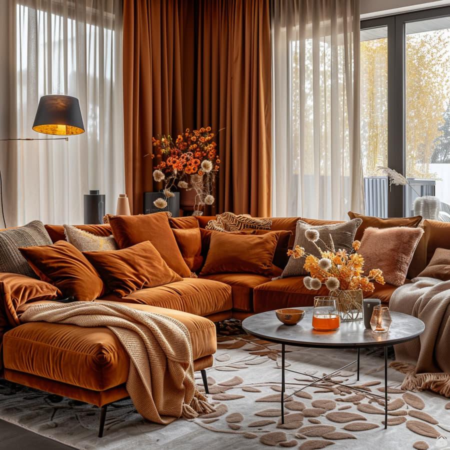 20+ Stilvolle Wohnzimmer-Ideen mit Cognac – Warme Eleganz modern ...