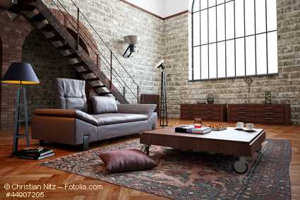 Wohnzimmer im Industrial Style