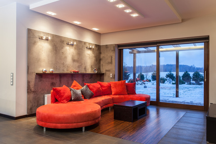 Sofa in Koralle - Rot-Orange