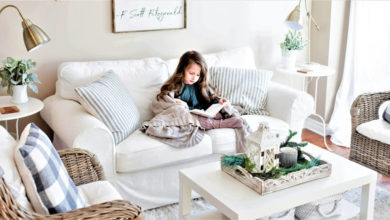 Hussensofa Landhausstil weiß