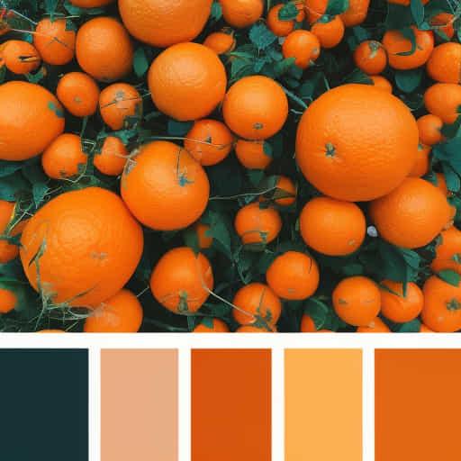 Farbpalette Orange und passende Farben