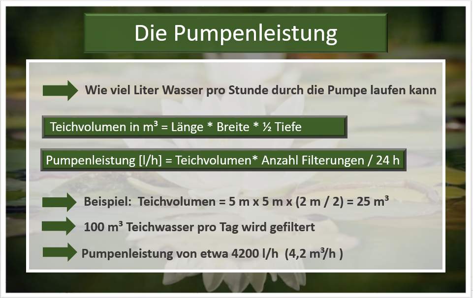 Pumpenleistung berechnen