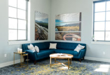 Ecksofa Blau