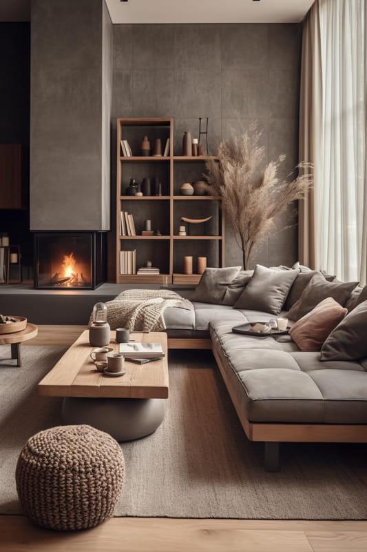 Moderne Wohnzimmer-Ideen mit Sofa in Grau – Haus- & Gartentrends