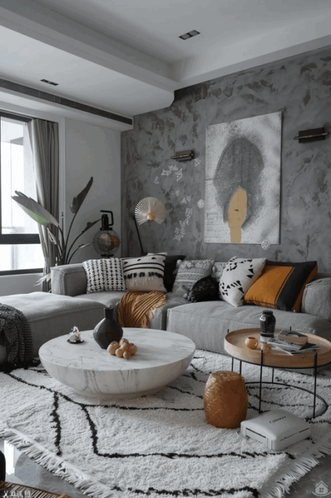 Moderne Wohnzimmer-Ideen mit Sofa in Grau – Haus- & Gartentrends