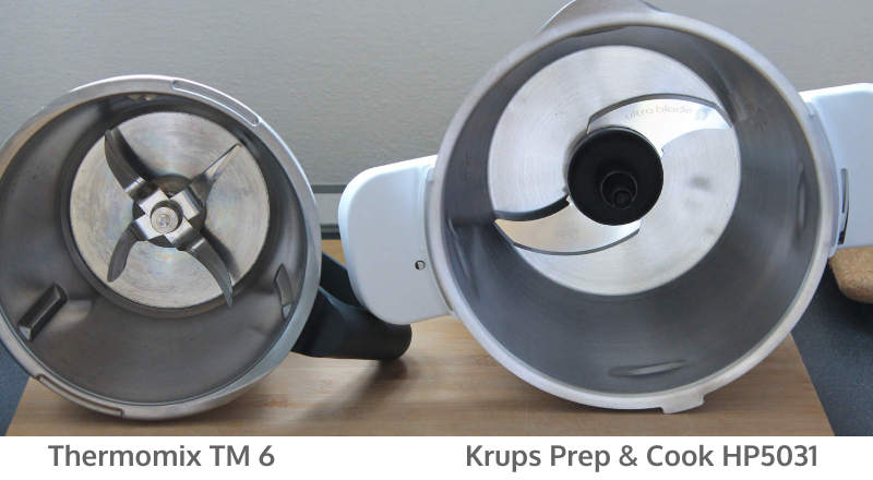 Krups Prep & Cook HP5031 Edelstahlschuessel Vergleich mit Thermomix