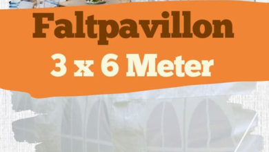 Faltpavillon 3 x 6 meter