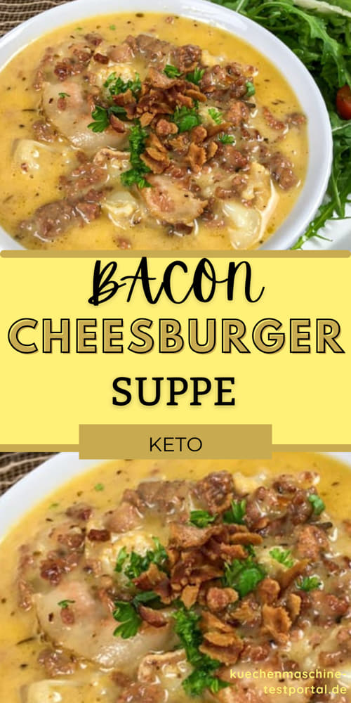 Bacon-Cheeseburger Suppe aus der Pfanne Keto