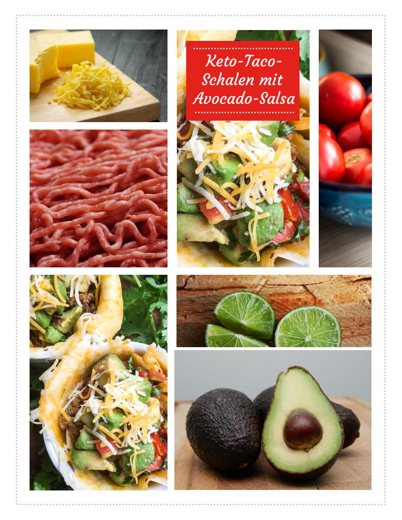 Keto-Taco-Schalen mit Avocado-Salsa Abendessen