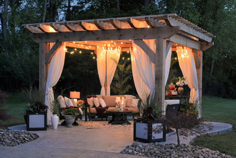 Terrassenüberdachung freistehend Holz